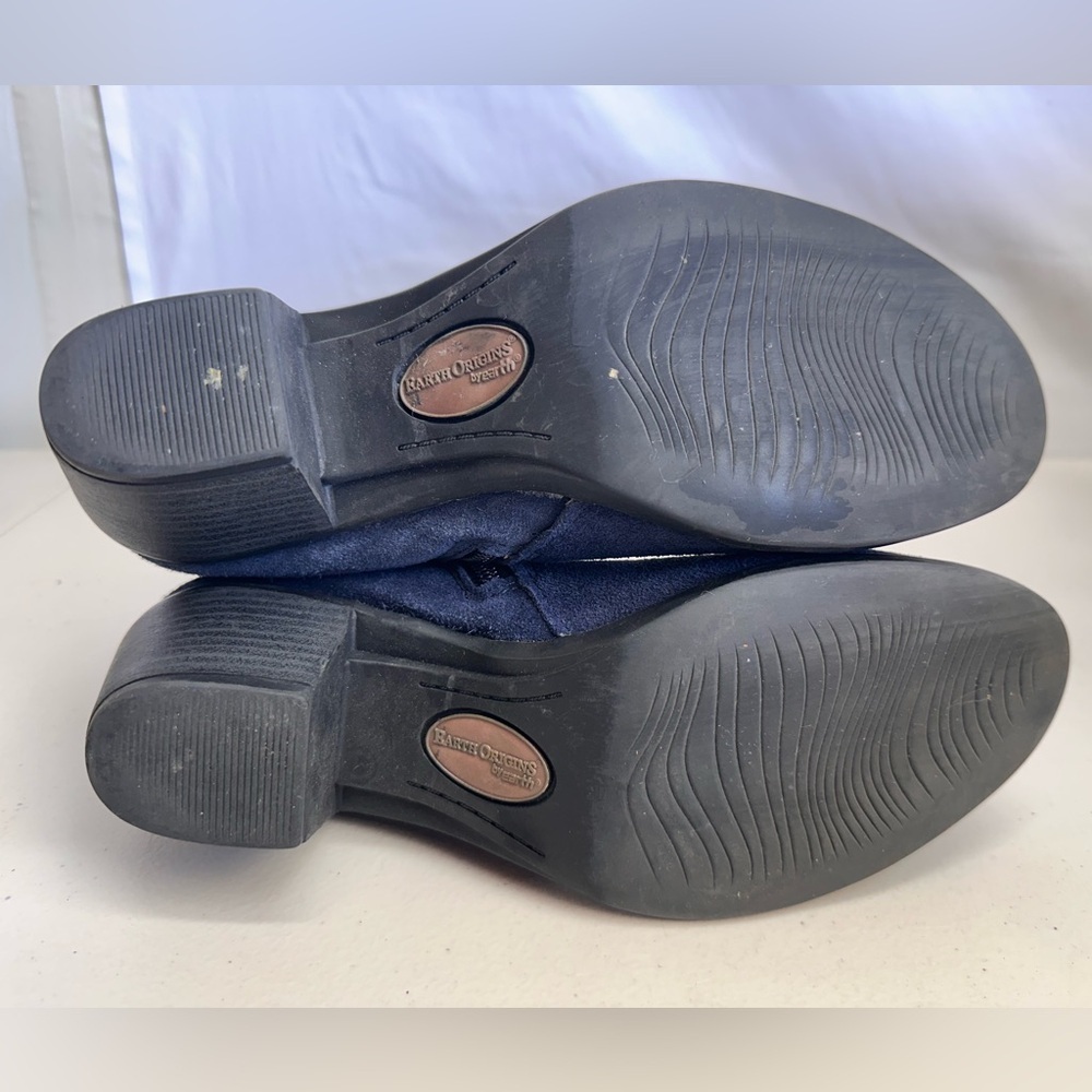 Earth Origins Navy Leather Suede Ankle Boots Blue | Size 9.5M - Picture 7 of 7